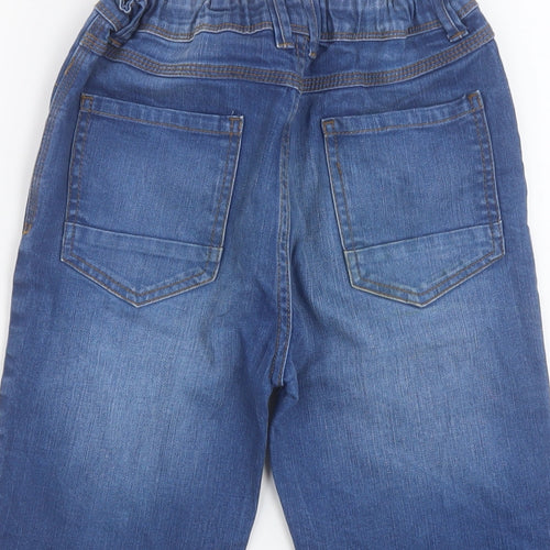 Denim & Co. Boys Blue Cotton Bermuda Shorts Size 12-13 Years Regular Zip