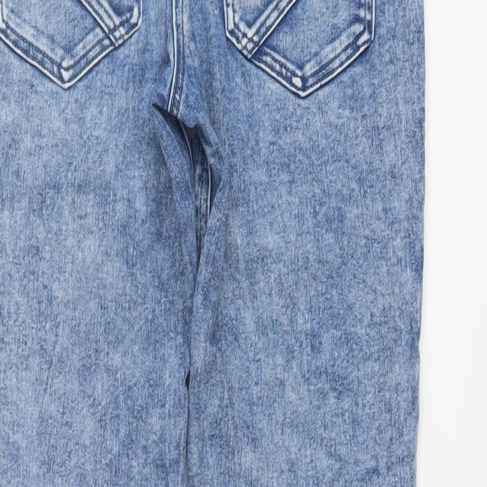 NEXT Girls Blue Cotton Skinny Jeans Size 12 Years Regular Pullover