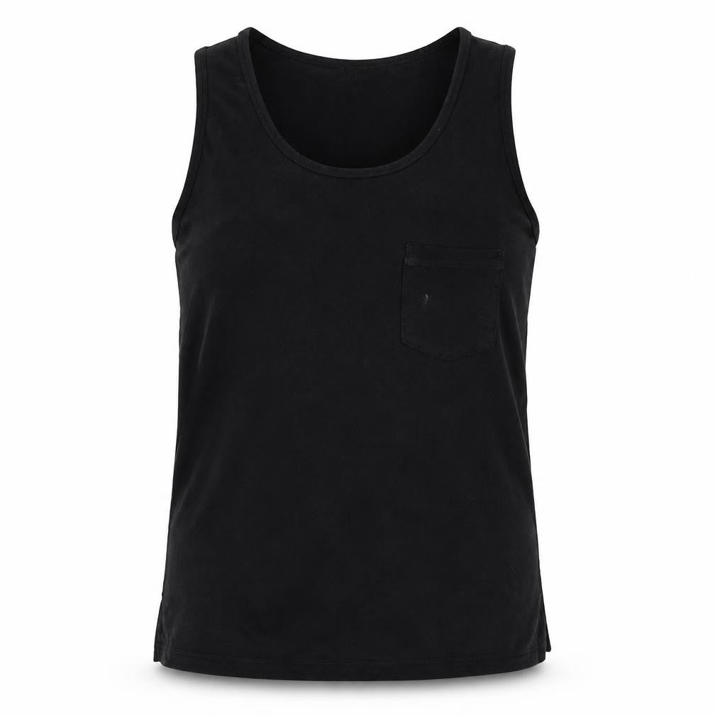 Warehouse Womens Black Polyester Camisole Blouse Size 10 Scoop Neck - Pocket Detail