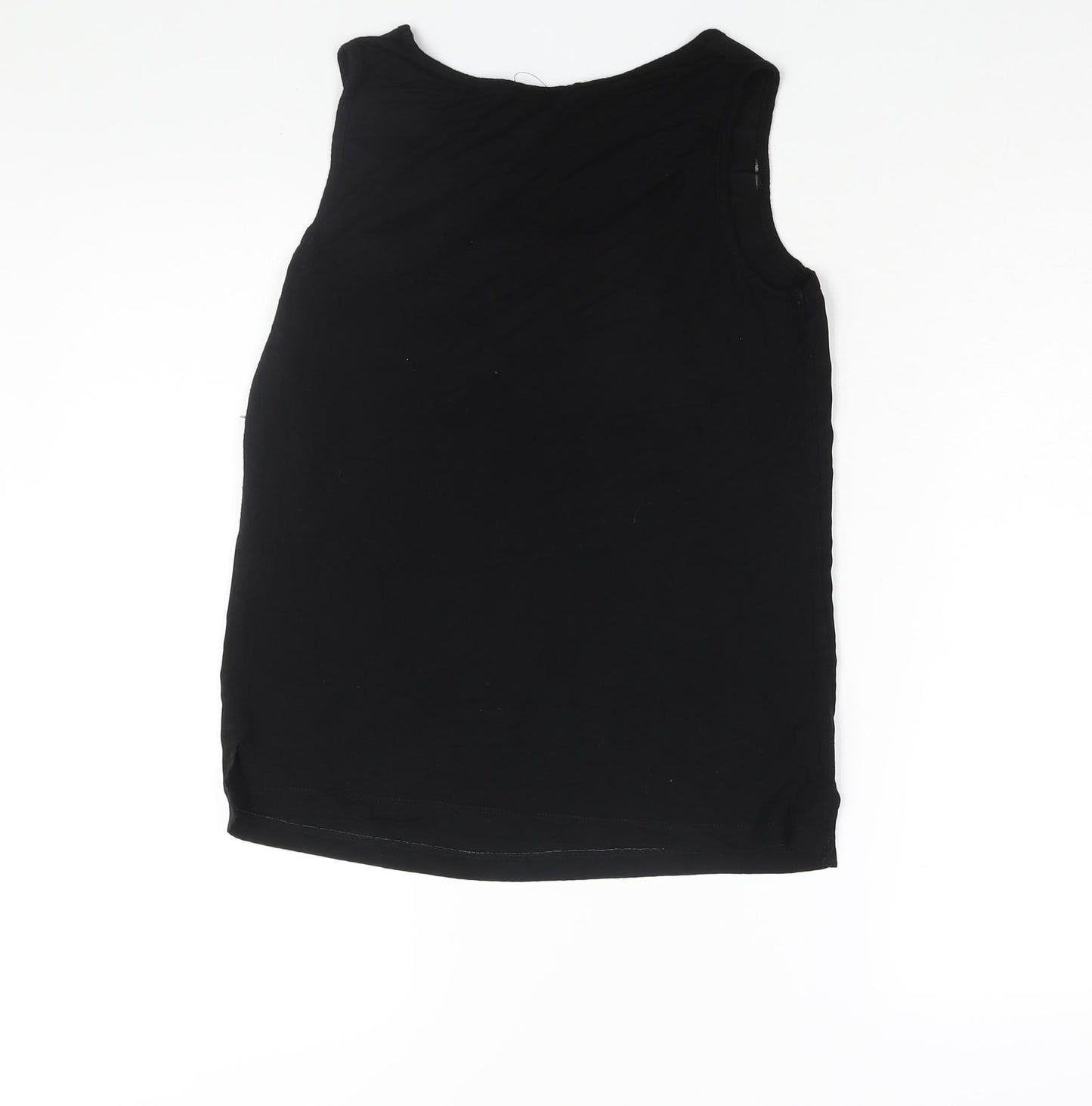 Warehouse Womens Black Polyester Camisole Blouse Size 10 Scoop Neck - Pocket Detail