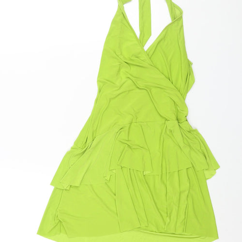 ASOS Womens Green Polyester Camisole Blouse Size 10 Halter - Layered Frill