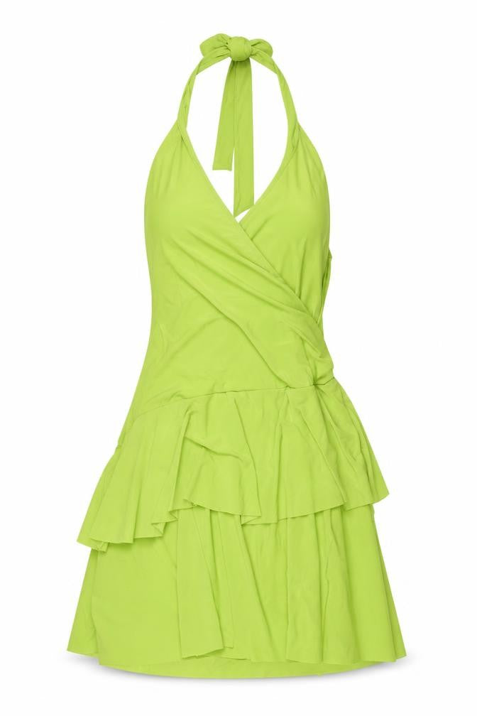 ASOS Womens Green Polyester Camisole Blouse Size 10 Halter - Layered Frill