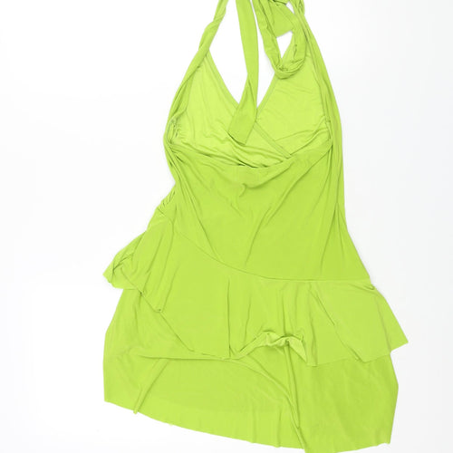 ASOS Womens Green Polyester Camisole Blouse Size 10 Halter - Layered Frill