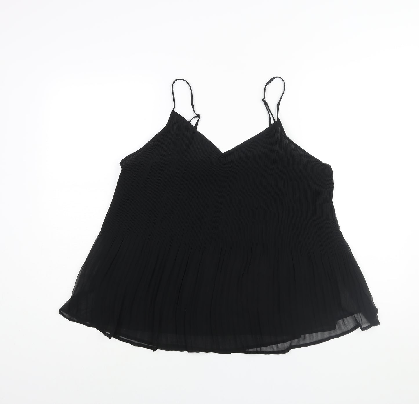 Very Womens Black Polyester Camisole Blouse Size 16 V-Neck