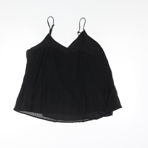 Very Womens Black Polyester Camisole Blouse Size 16 V-Neck