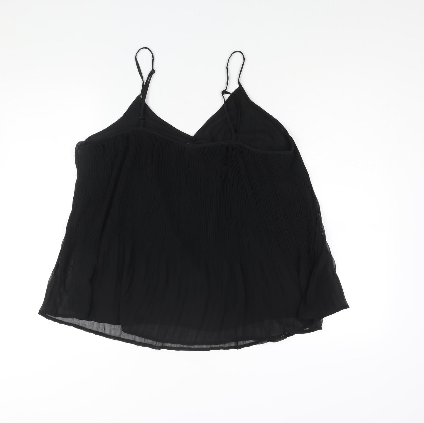 Very Womens Black Polyester Camisole Blouse Size 16 V-Neck