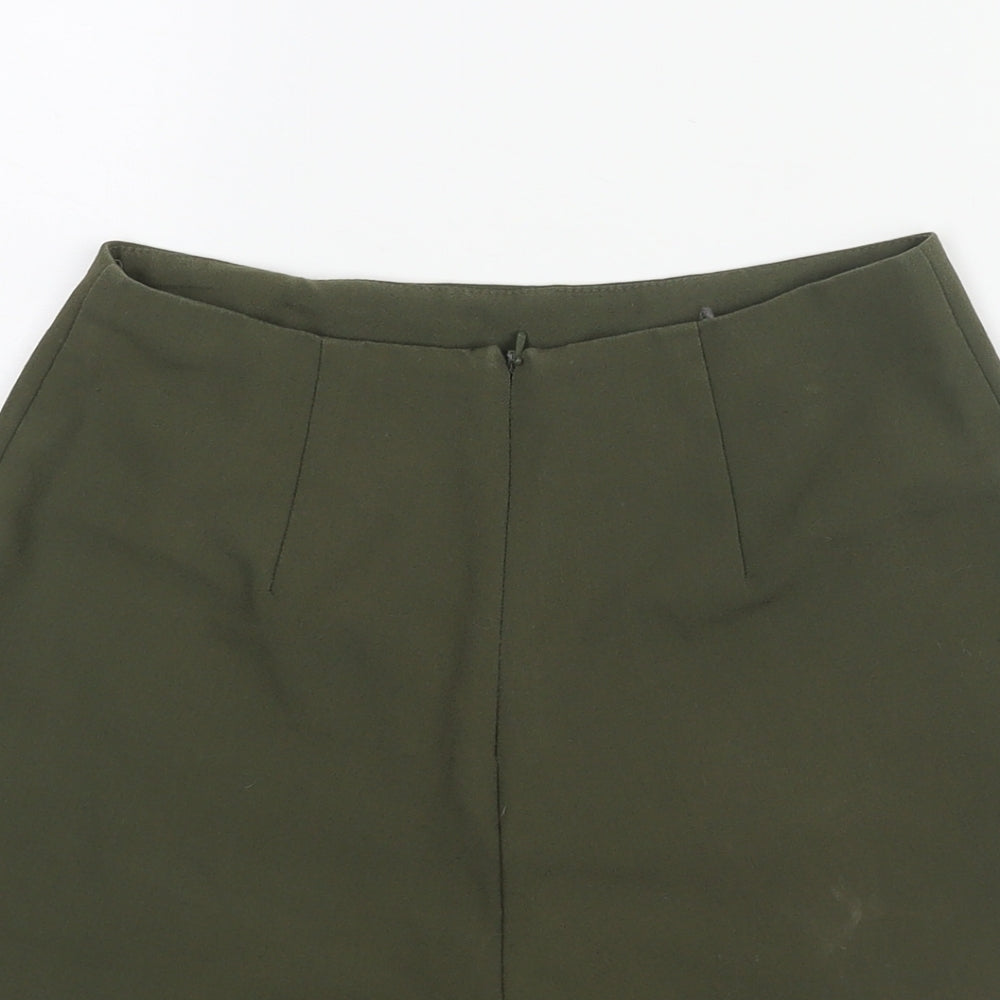Missguided Womens Green Polyester Skort Skirt Size 8 Zip