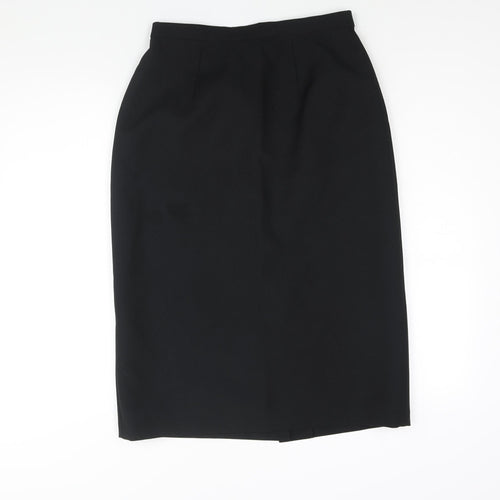 Welland Womens Black Polyester Straight & Pencil Skirt Size 14 Zip