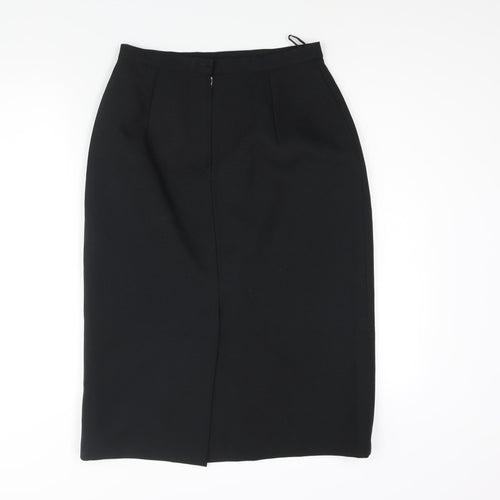 Welland Womens Black Polyester Straight & Pencil Skirt Size 14 Zip