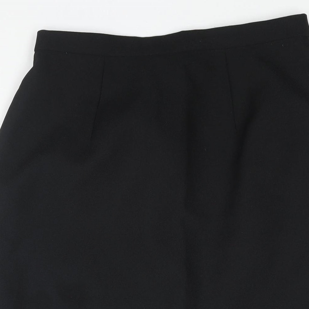 Welland Womens Black Polyester Straight & Pencil Skirt Size 14 Zip
