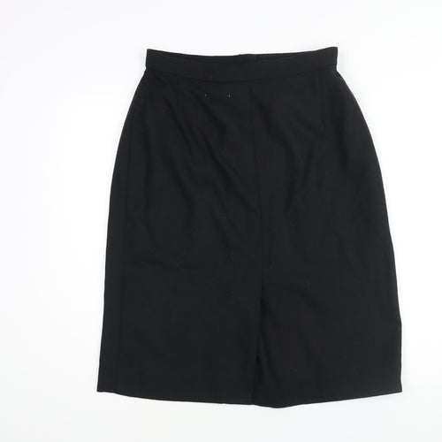 Littlewoods Womens Black Polyester Straight & Pencil Skirt Size 16 Zip