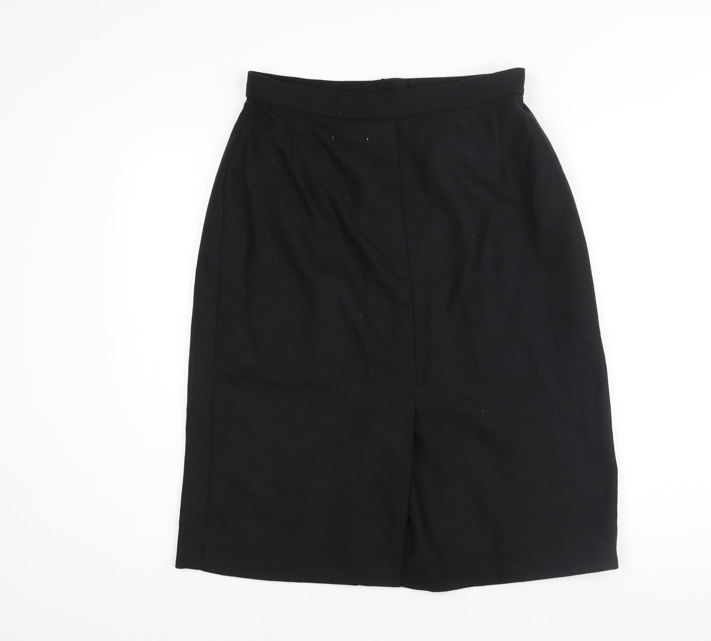 Littlewoods Womens Black Polyester Straight & Pencil Skirt Size 16 Zip
