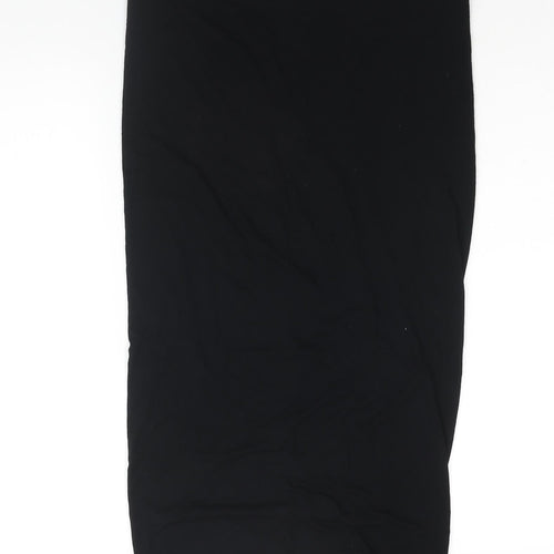 Reiss Womens Black Viscose Straight & Pencil Skirt Size M Zip