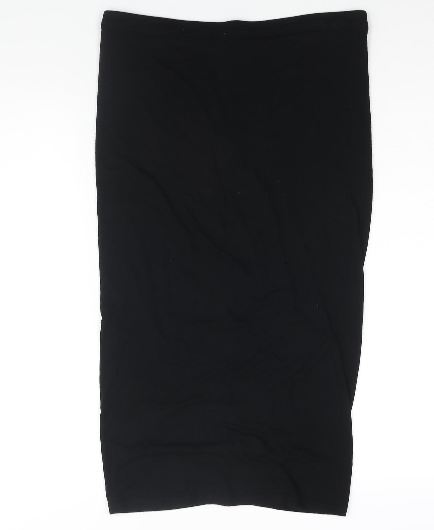 Reiss Womens Black Viscose Straight & Pencil Skirt Size M Zip