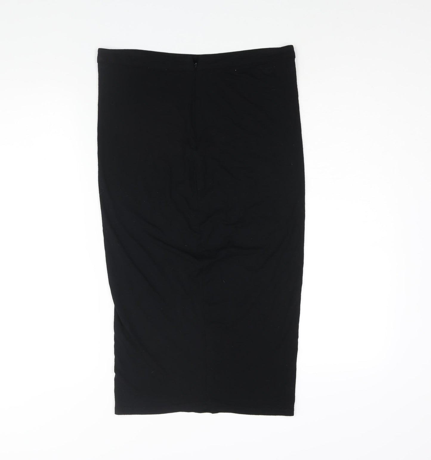 Reiss Womens Black Viscose Straight & Pencil Skirt Size M Zip