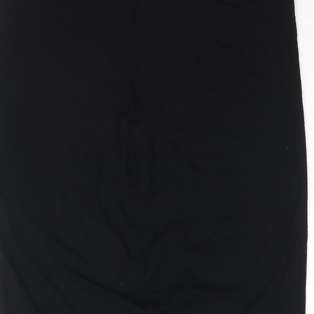 Reiss Womens Black Viscose Straight & Pencil Skirt Size M Zip