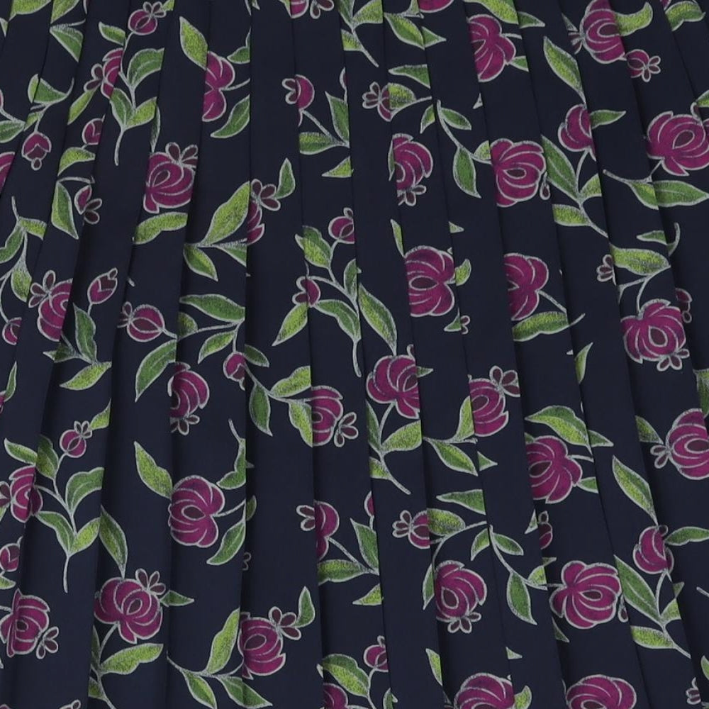 Eastex Womens Multicoloured Floral Polyester Pleated Skirt Size 14