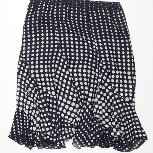 Ridella Womens Blue Polka Dot Polyester Trumpet Skirt Size 22