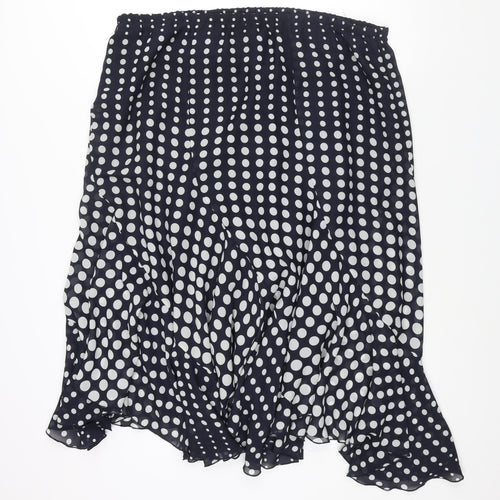 Ridella Womens Blue Polka Dot Polyester Trumpet Skirt Size 22
