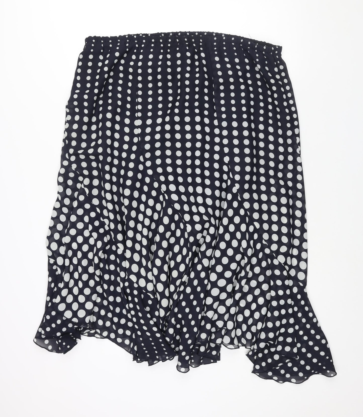 Ridella Womens Blue Polka Dot Polyester Trumpet Skirt Size 22