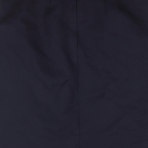 St Michael Womens Blue Polyester Straight & Pencil Skirt Size 14 Zip