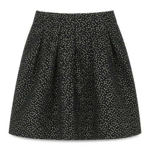 Pimkie Womens Black Polka Dot Polyester A-Line Skirt Size 6 Zip