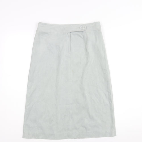 NEXT Womens Blue Polyester A-Line Skirt Size 10 Zip