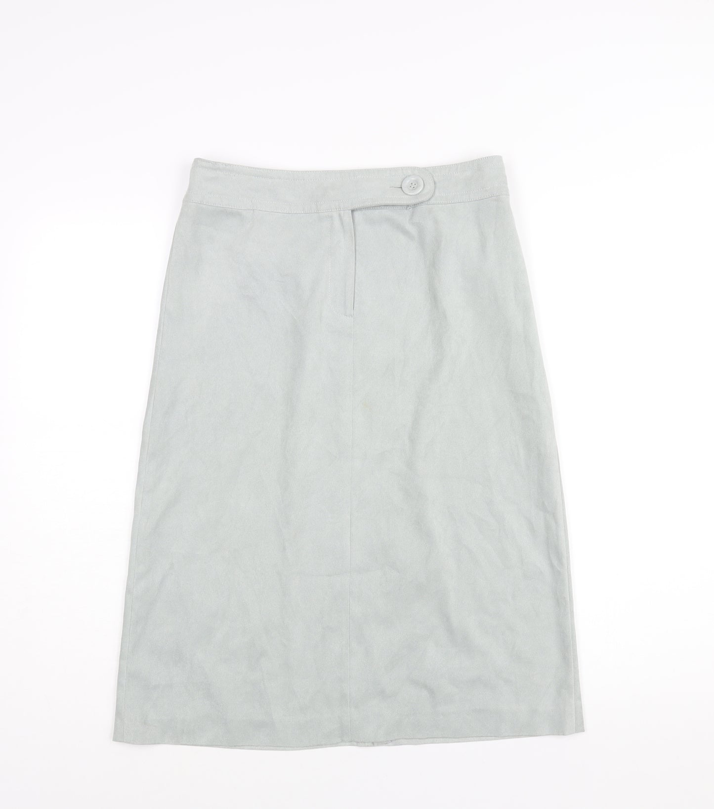 NEXT Womens Blue Polyester A-Line Skirt Size 10 Zip