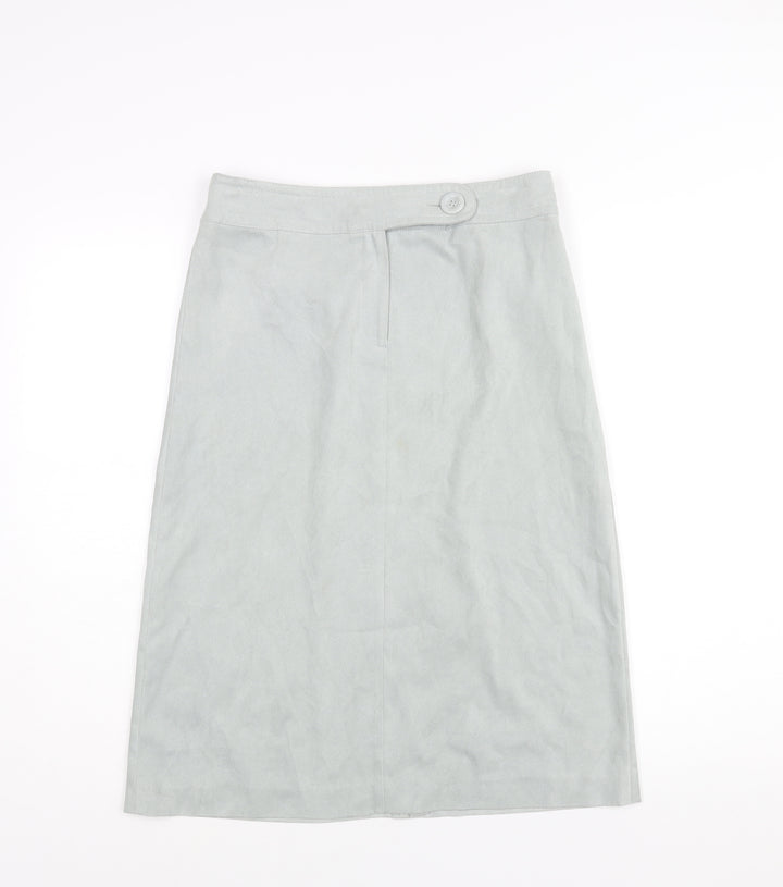 NEXT Womens Blue Polyester A-Line Skirt Size 10 Zip
