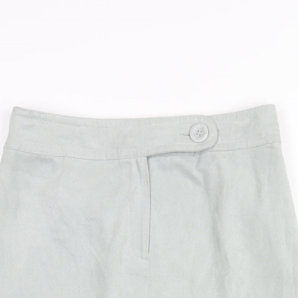 NEXT Womens Blue Polyester A-Line Skirt Size 10 Zip