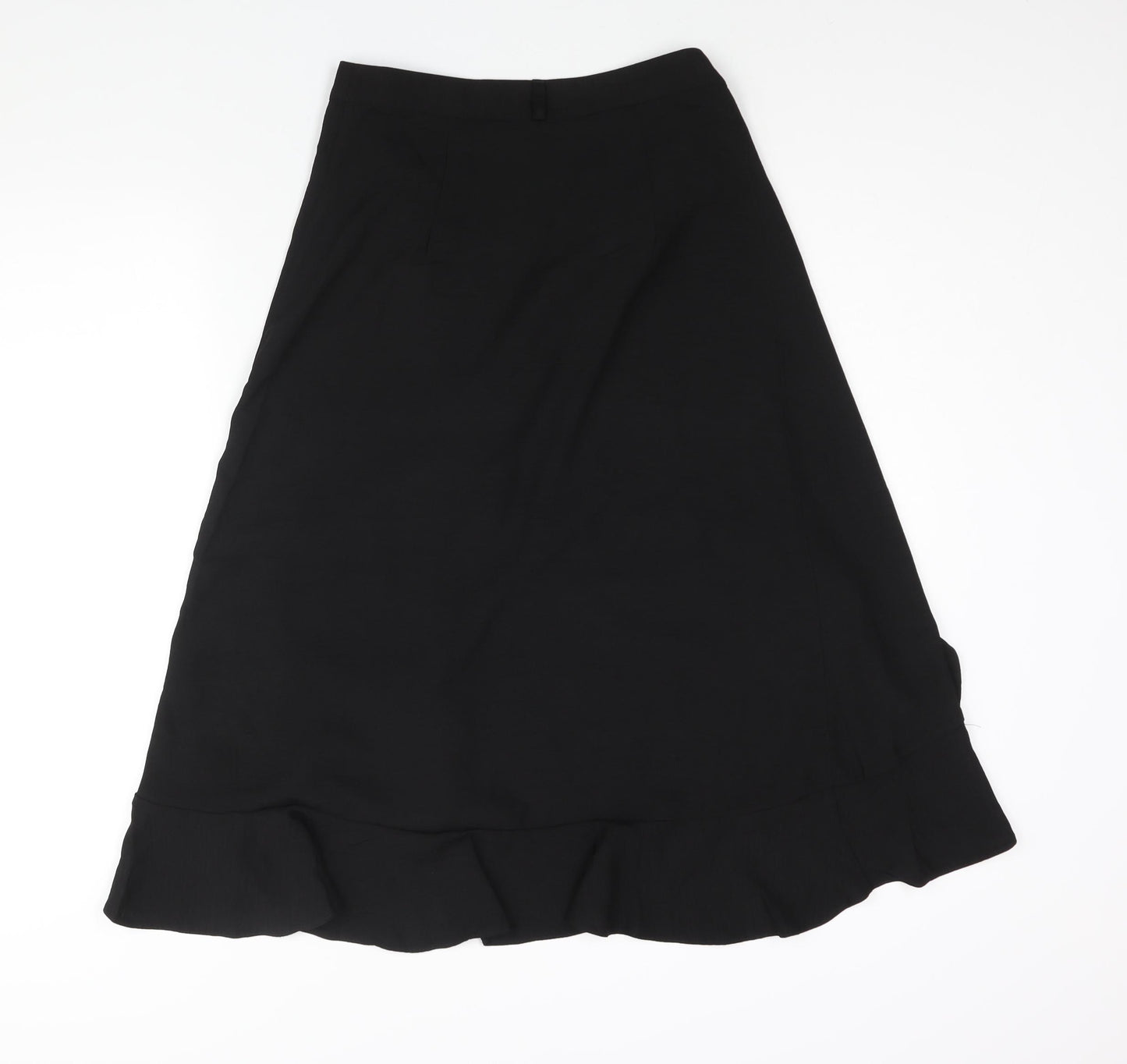 Rae Womens Black Polyester Wrap Skirt Size 8 Tie - Frill