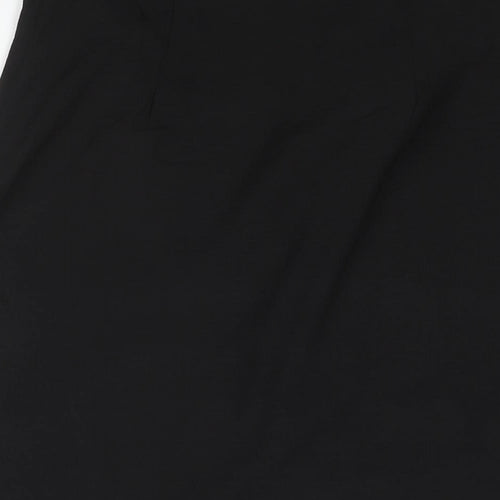 Rae Womens Black Polyester Wrap Skirt Size 8 Tie - Frill