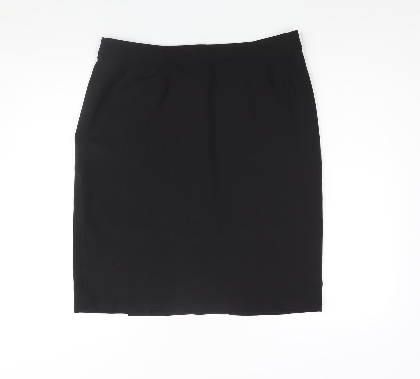 Dorchena Womens Black Polyester Straight & Pencil Skirt Size 18 Zip