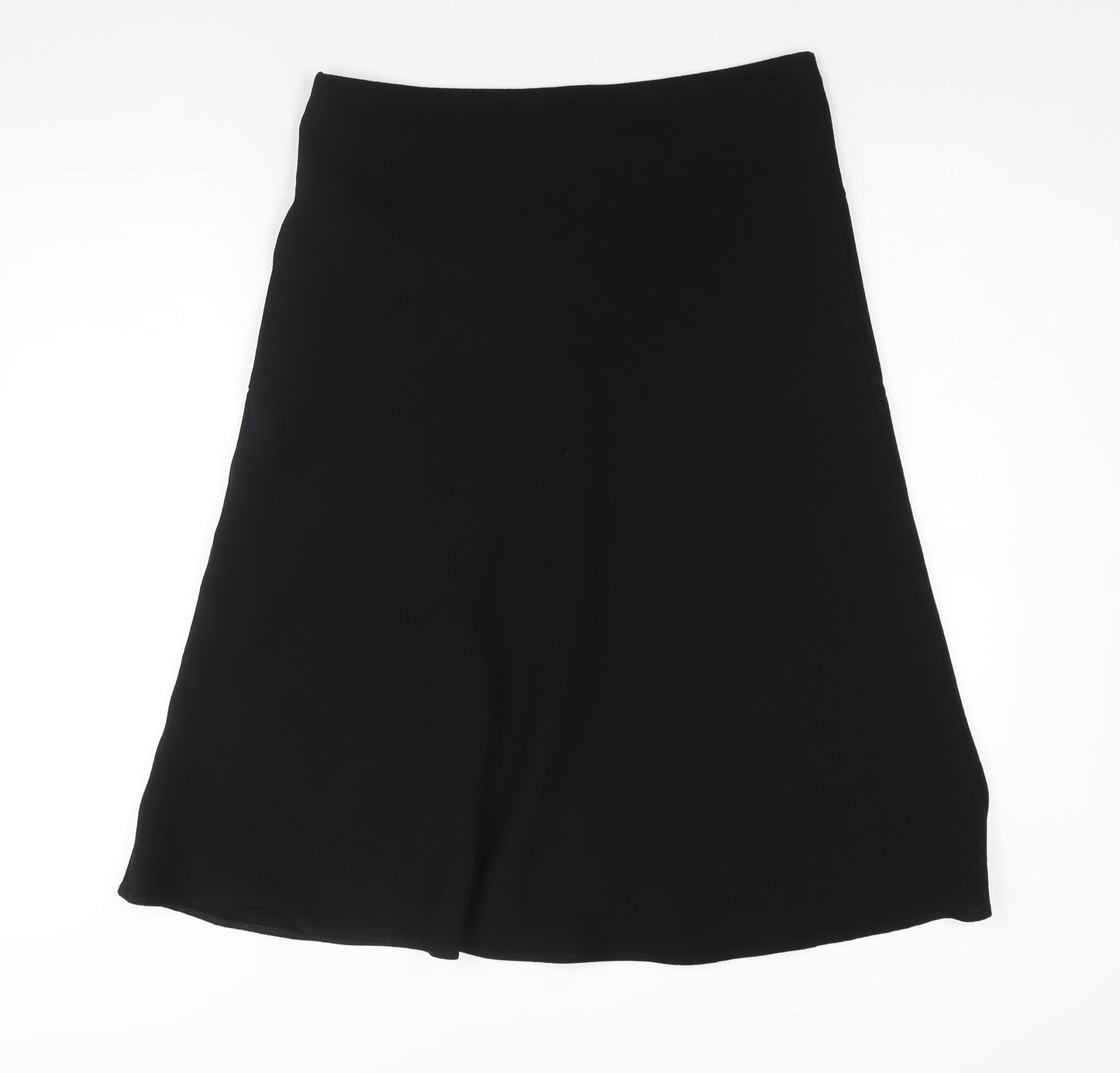 Marks and Spencer Womens Black Polyester A-Line Skirt Size 14