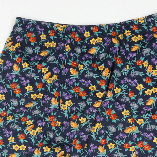 Cotswold Collections Womens Multicoloured Floral Cotton A-Line Skirt Size XL