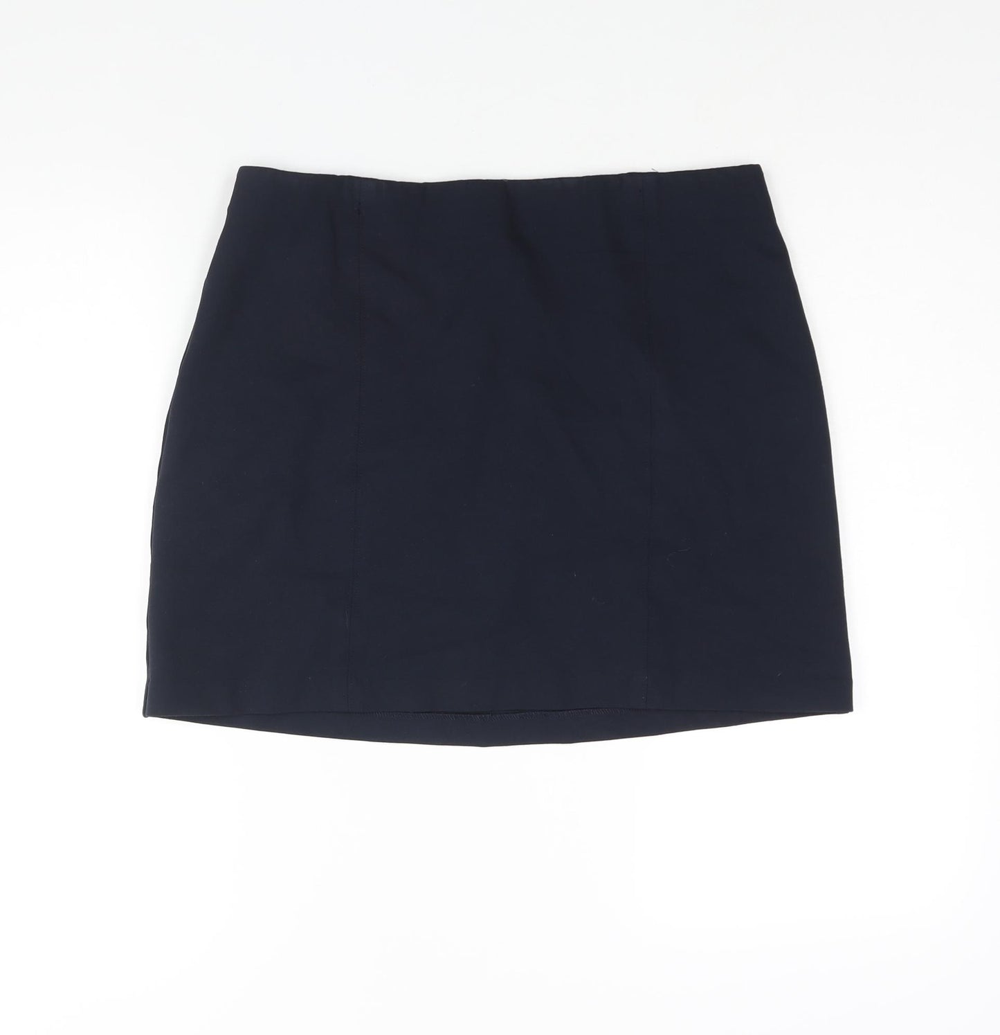 Marks and Spencer Womens Blue Viscose Mini Skirt Size 14