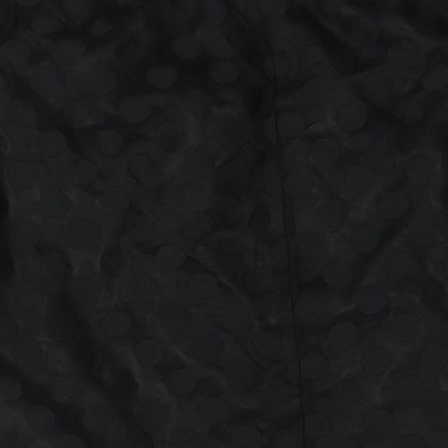 Numph Womens Black Polka Dot Polyamide A-Line Skirt Size 14