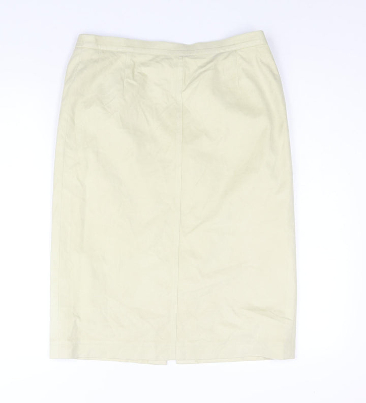 ara Womens Beige Polyester Straight & Pencil Skirt Size 32 in Zip