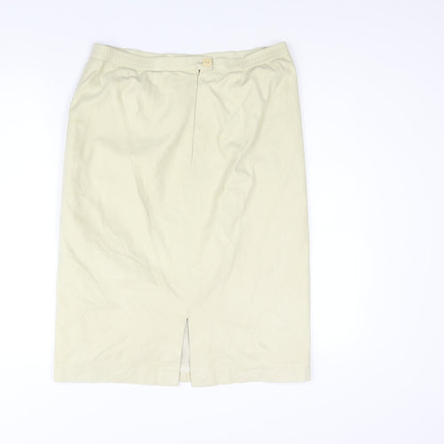 ara Womens Beige Polyester Straight & Pencil Skirt Size 32 in Zip