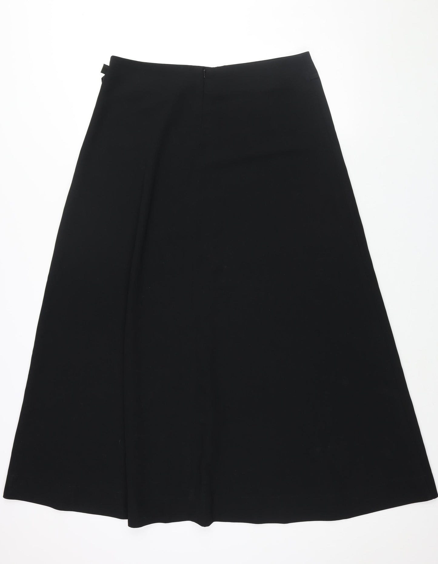 Marks and Spencer Womens Black Polyester Maxi Skirt Size 16 Zip
