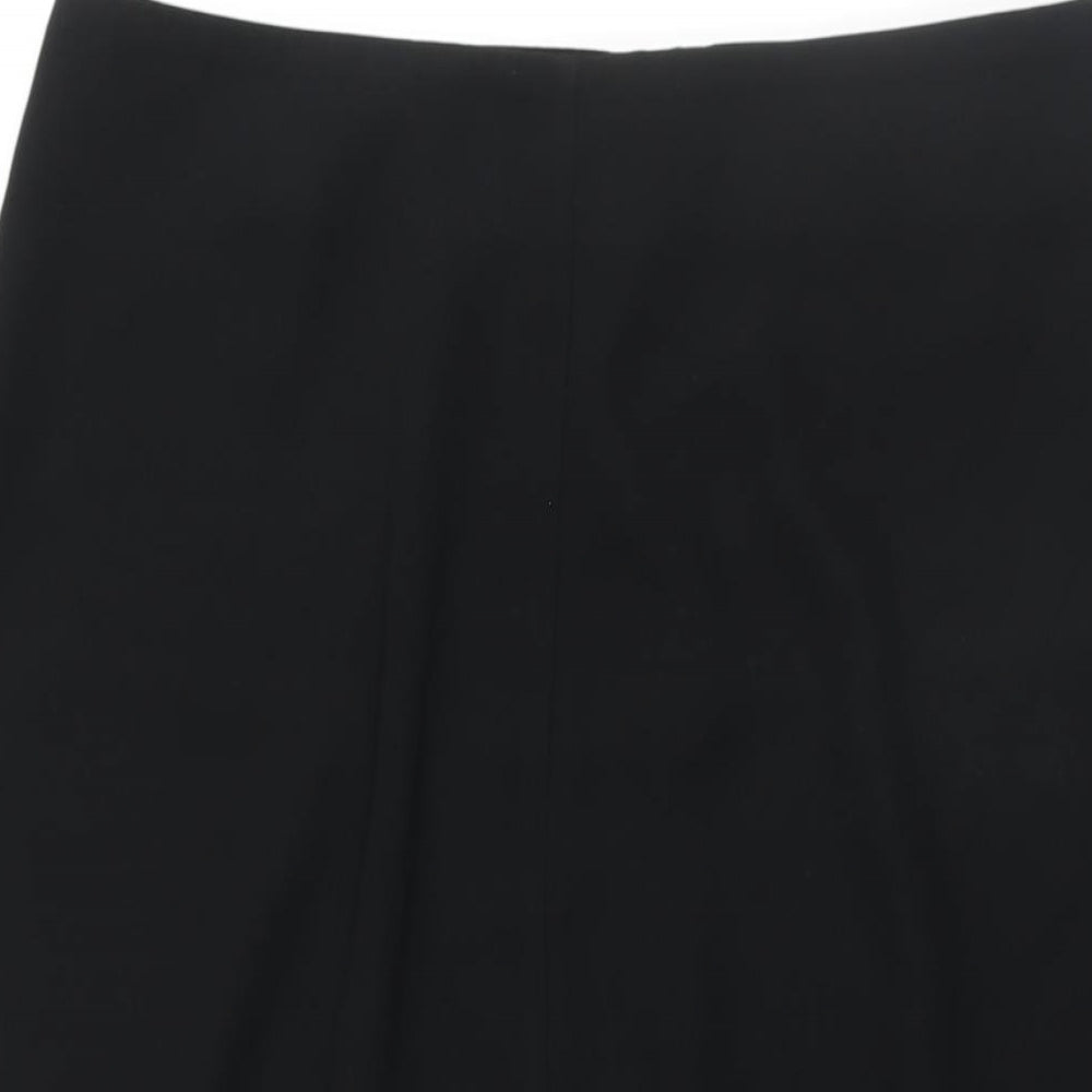 Marks and Spencer Womens Black Polyester Maxi Skirt Size 16 Zip