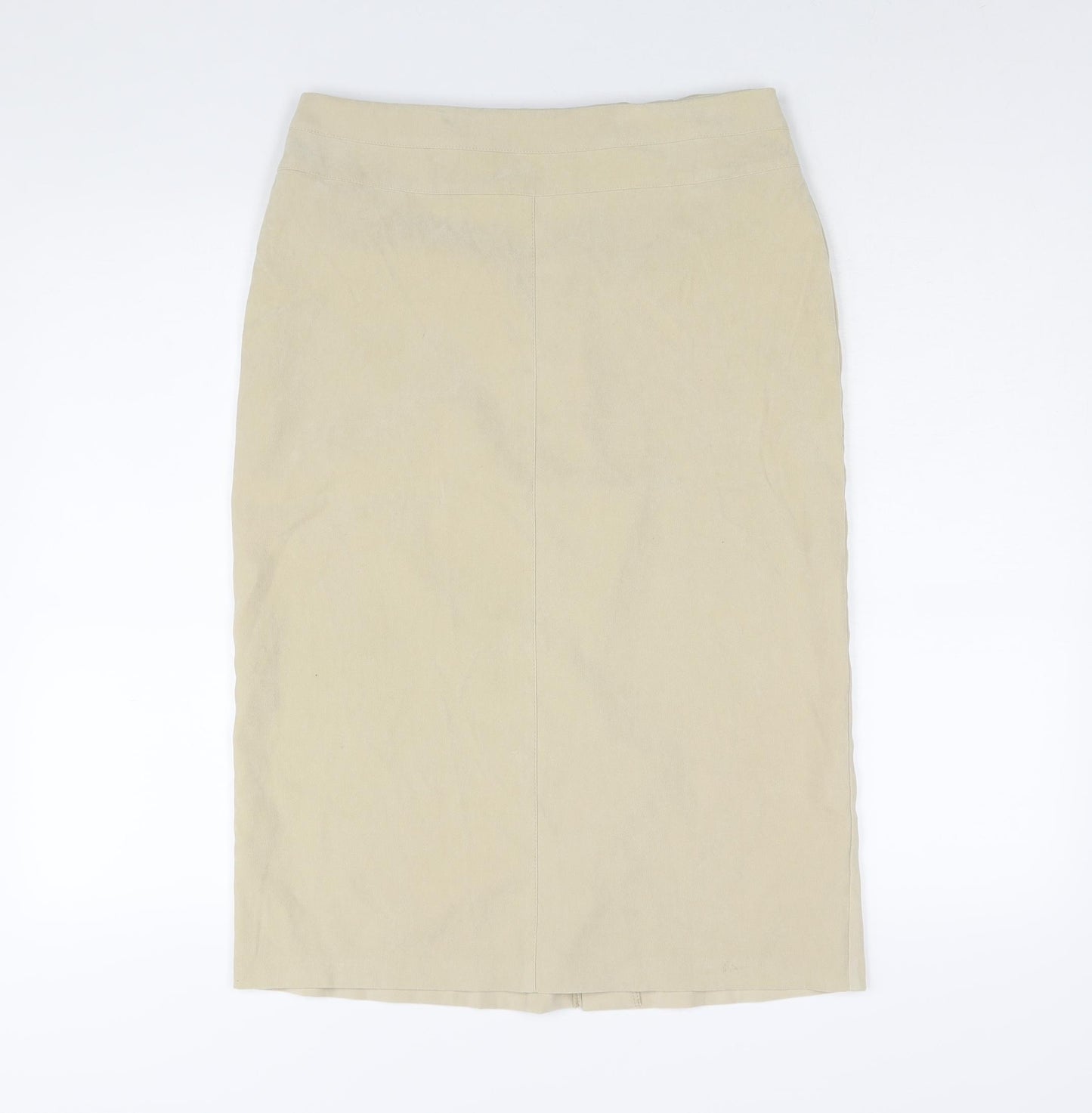 CMD Womens Beige Polyester Straight & Pencil Skirt Size 12 Zip