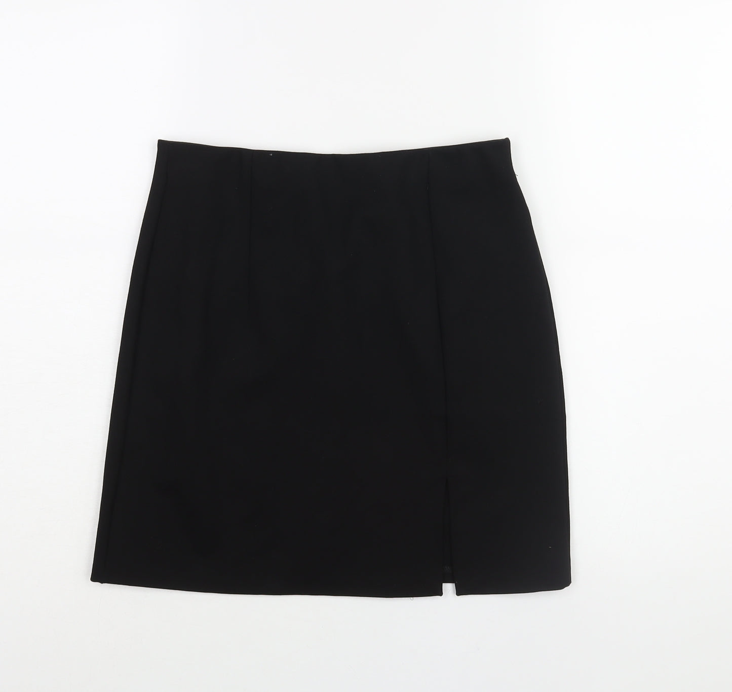 Stradivarius Womens Black Viscose Mini Skirt Size M