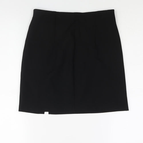 Stradivarius Womens Black Viscose Mini Skirt Size M