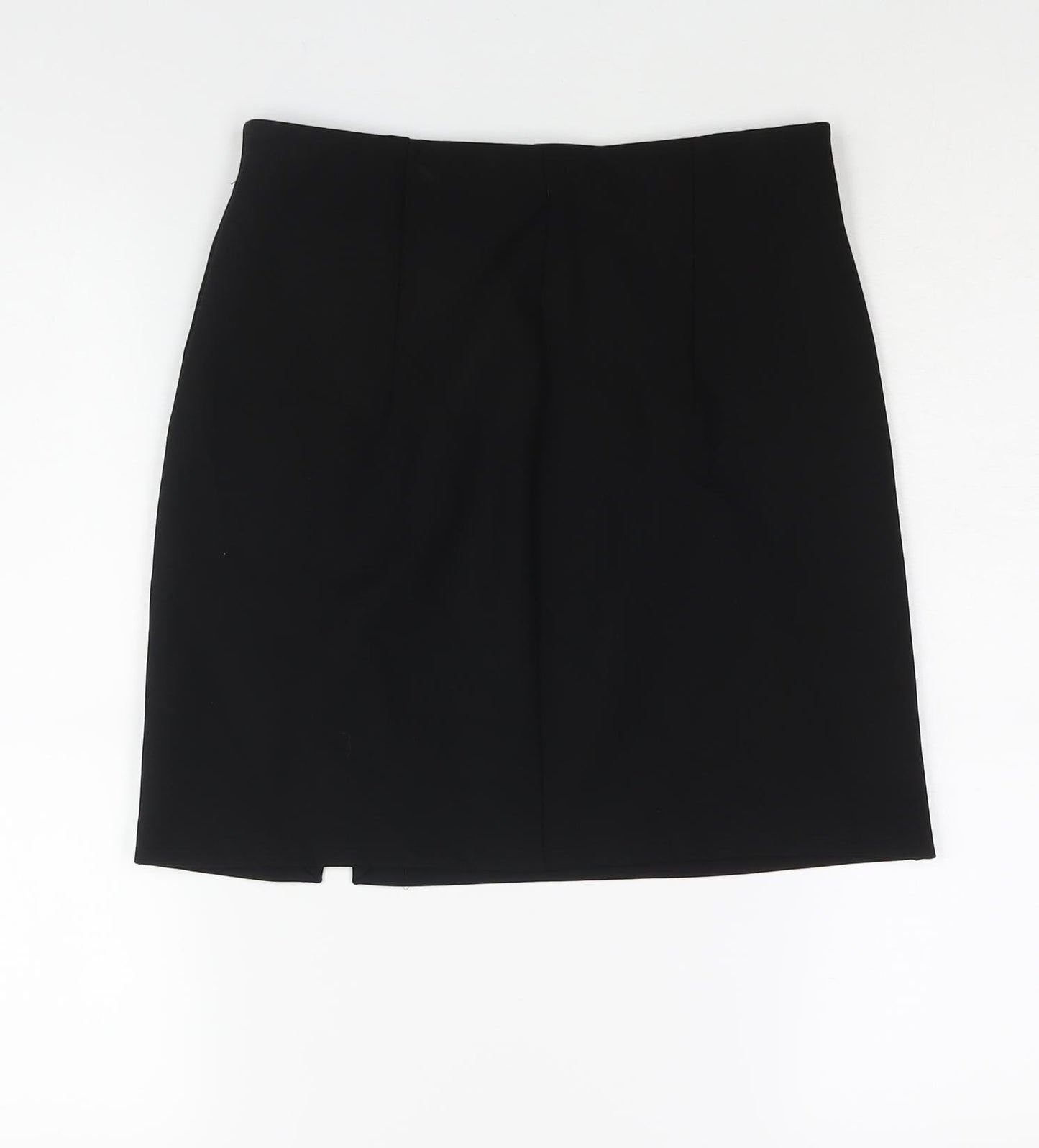 Stradivarius Womens Black Viscose Mini Skirt Size M