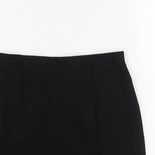 Stradivarius Womens Black Viscose Mini Skirt Size M