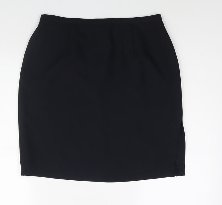 Tagg Womens Blue Polyester Straight & Pencil Skirt Size 16 Zip