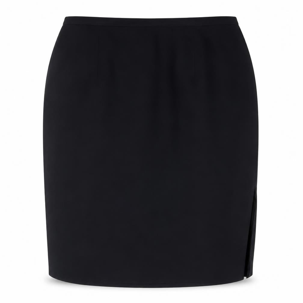 Front view of Tagg women’s blue polyester straight & pencil skirt, size UK 16, zip