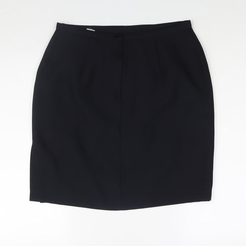 Tagg Womens Blue Polyester Straight & Pencil Skirt Size 16 Zip