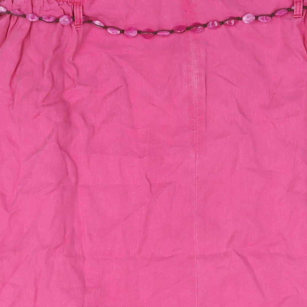 Ann Harvey Womens Pink Lyocell Straight & Pencil Skirt Size 24 Zip - Beaded Belt